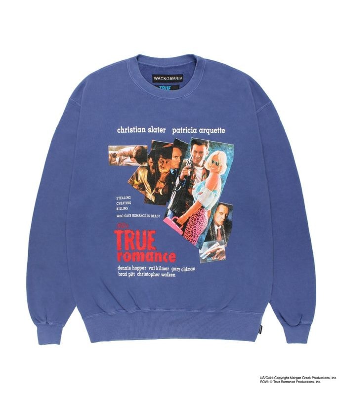 TRUE ROMANCE / WASHED HEAVY WEIGHT SWEAT SHIRT【PURPLE】