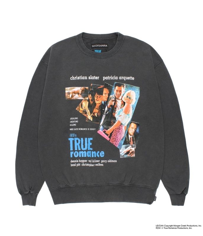 TRUE ROMANCE / WASHED HEAVY WEIGHT SWEAT SHIRT【CHARCOAL】