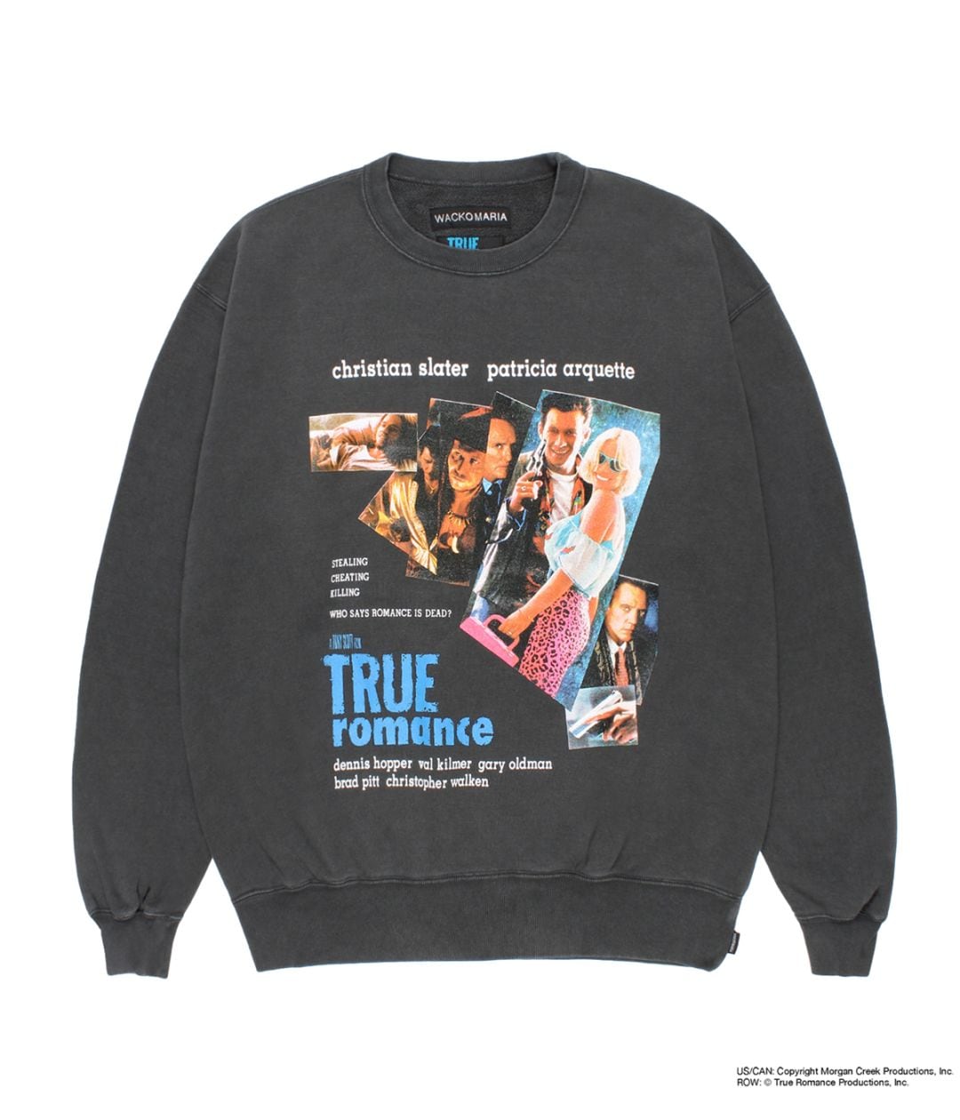 TRUE ROMANCE / WASHED HEAVY WEIGHT SWEAT SHIRT【CHARCOAL】