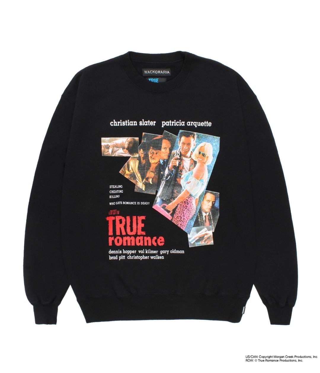 TRUE ROMANCE / WASHED HEAVY WEIGHT SWEAT SHIRT【BLACK】