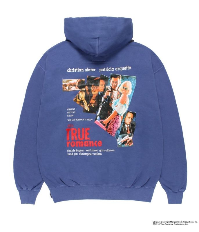 TRUE ROMANCE / WASHED HEAVY WEIGHT HOODED SWEAT SHIRT【PURPLE】