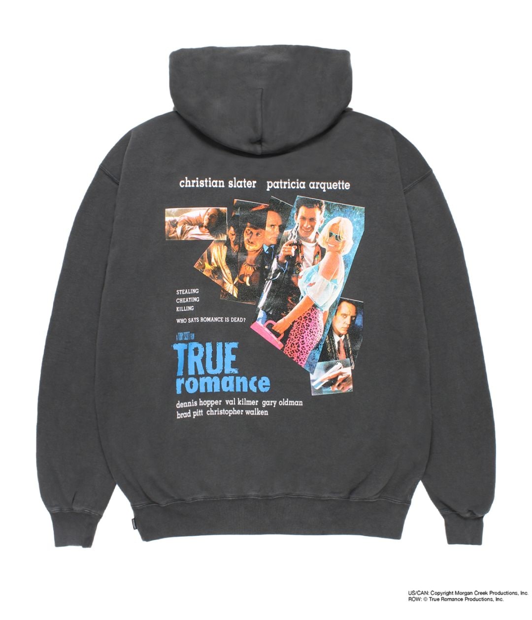 TRUE ROMANCE / WASHED HEAVY WEIGHT HOODED SWEAT SHIRT【CHARCOAL】