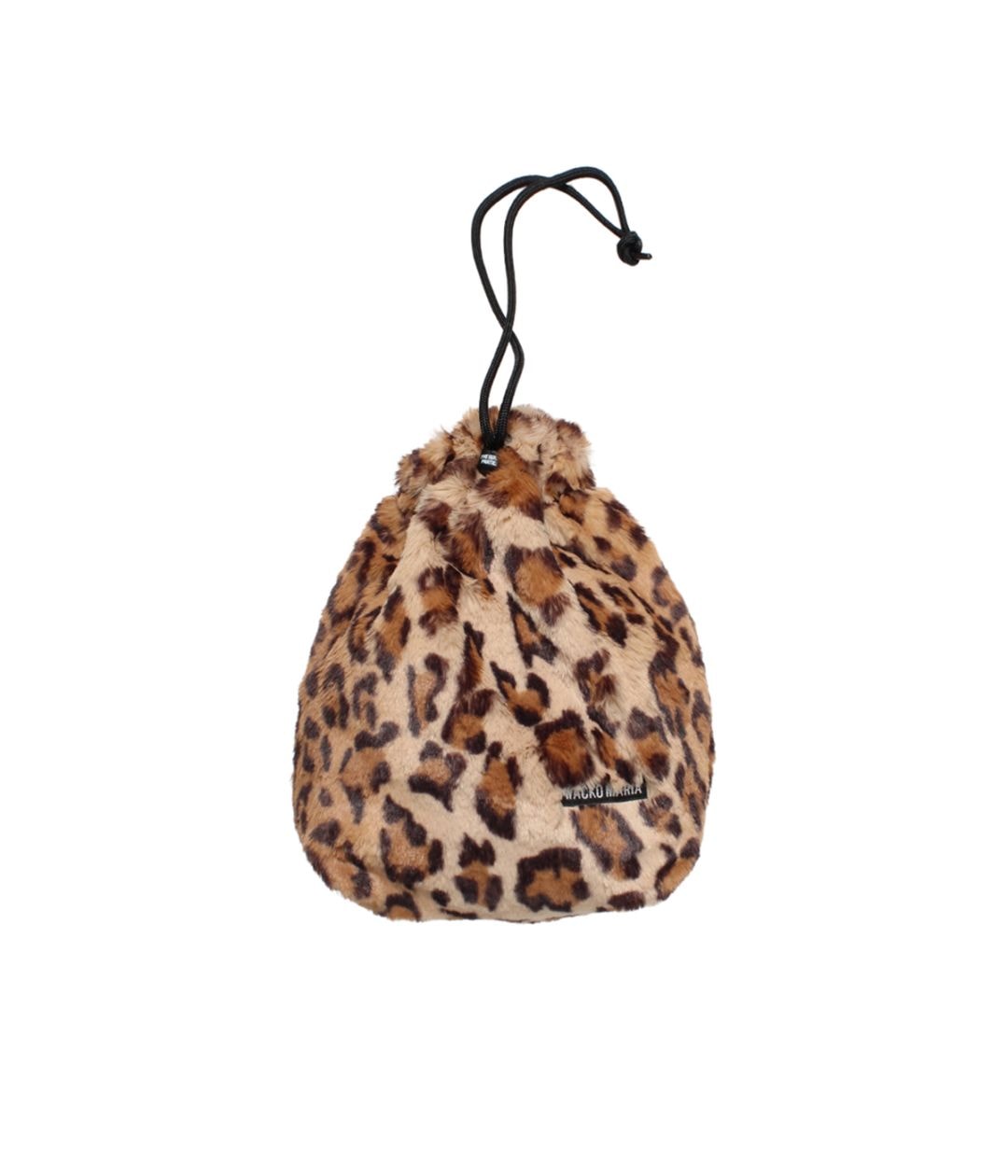 LEOPARD FAUX FUR DRAWSTRING POUCH【BEIGE】｜WACKO MARIA｜MELTING