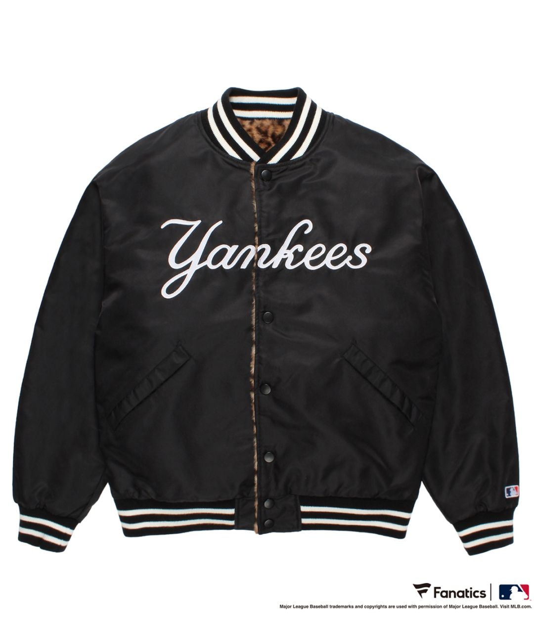MLB / REVERSIBLE VARSITY JACKET (TYPE-1)【BLACK-BEIGE】｜WACKO