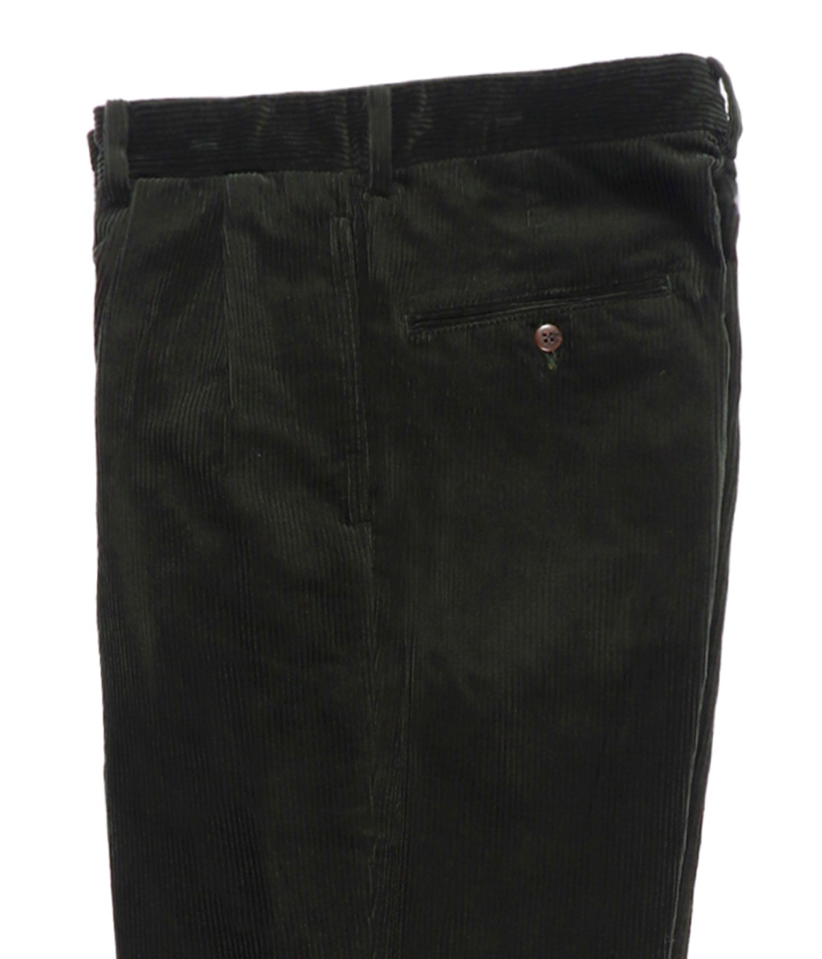 DOUBLE PLEATED CORDUROY TROUSERS【GREEN】