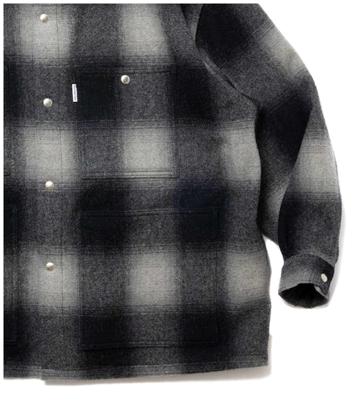 ジャケット・アウター COOTIE PRODUCTIONS CHECK WOOL COVERALL M Ombre Check Wool Coverall【BLACK】｜COOTIE PRODUCTIONS®︎｜MELTING