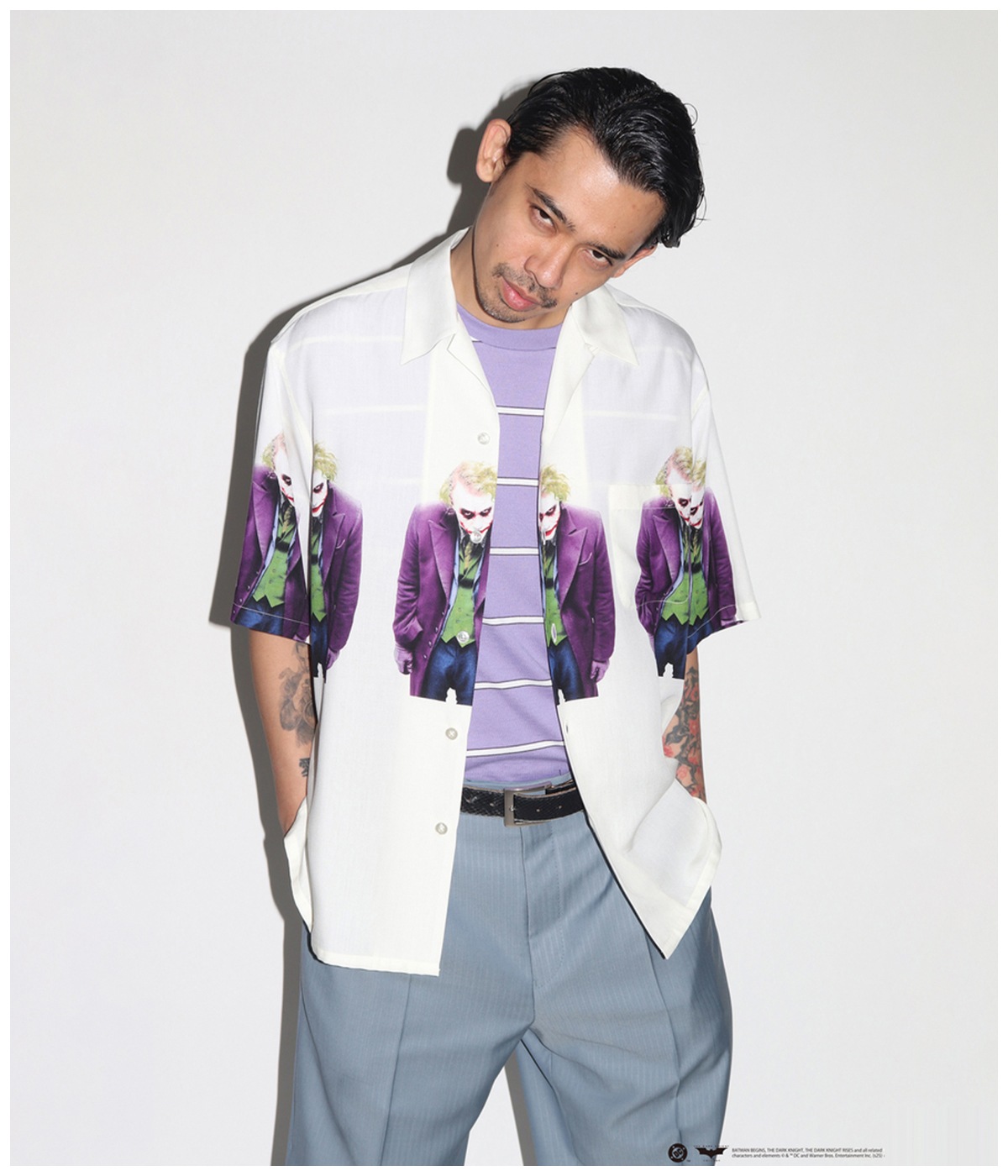 STRIPED T-SHIRT (TYPE-1)【PURPLE】