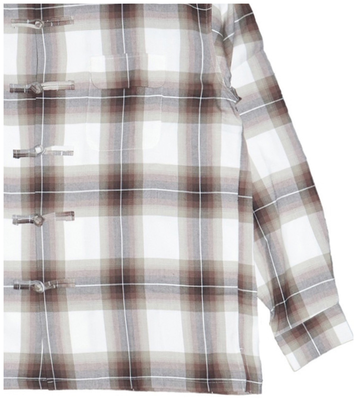 OMBRE CHECK ORIENTAL SHIRT【BROWN】