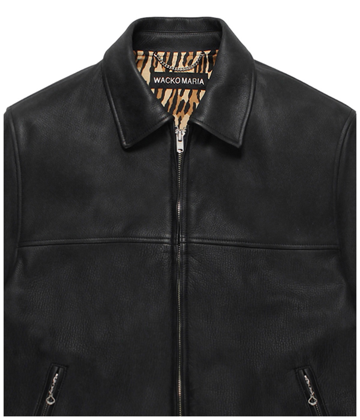 LEATHER SINGLE RIDERS JACKET (TYPE-2)【BLACK】