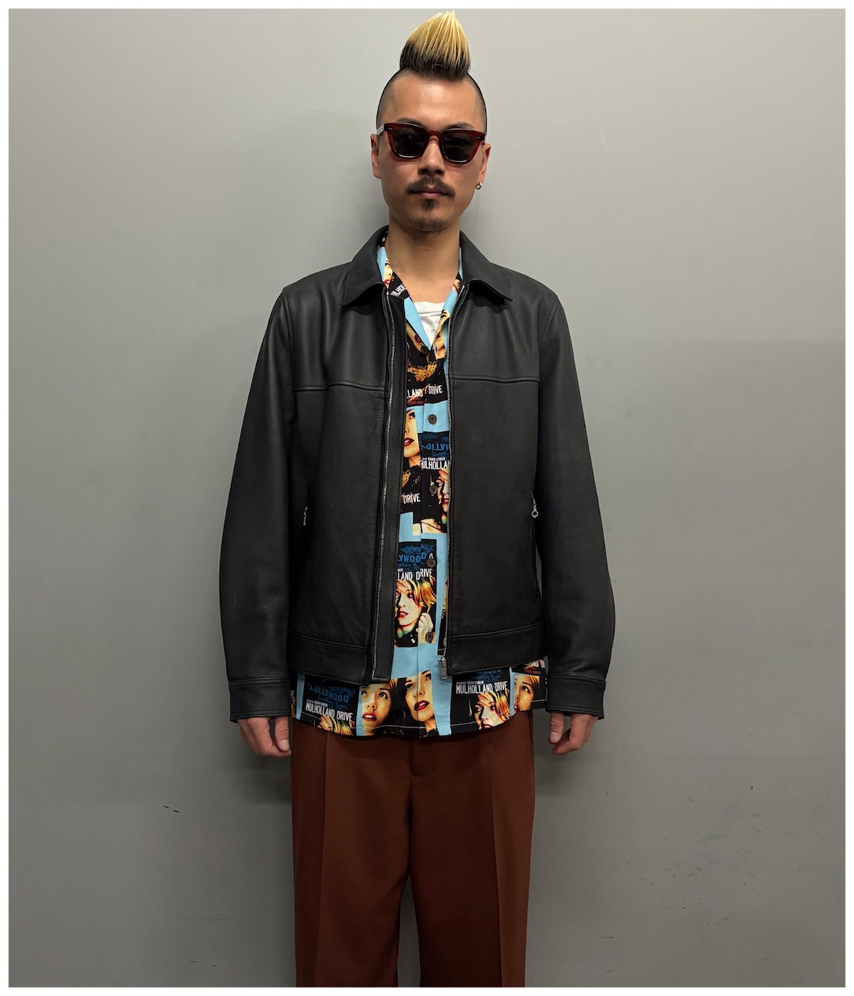LEATHER SINGLE RIDERS JACKET (TYPE-2)【BLACK】｜WACKO MARIA
