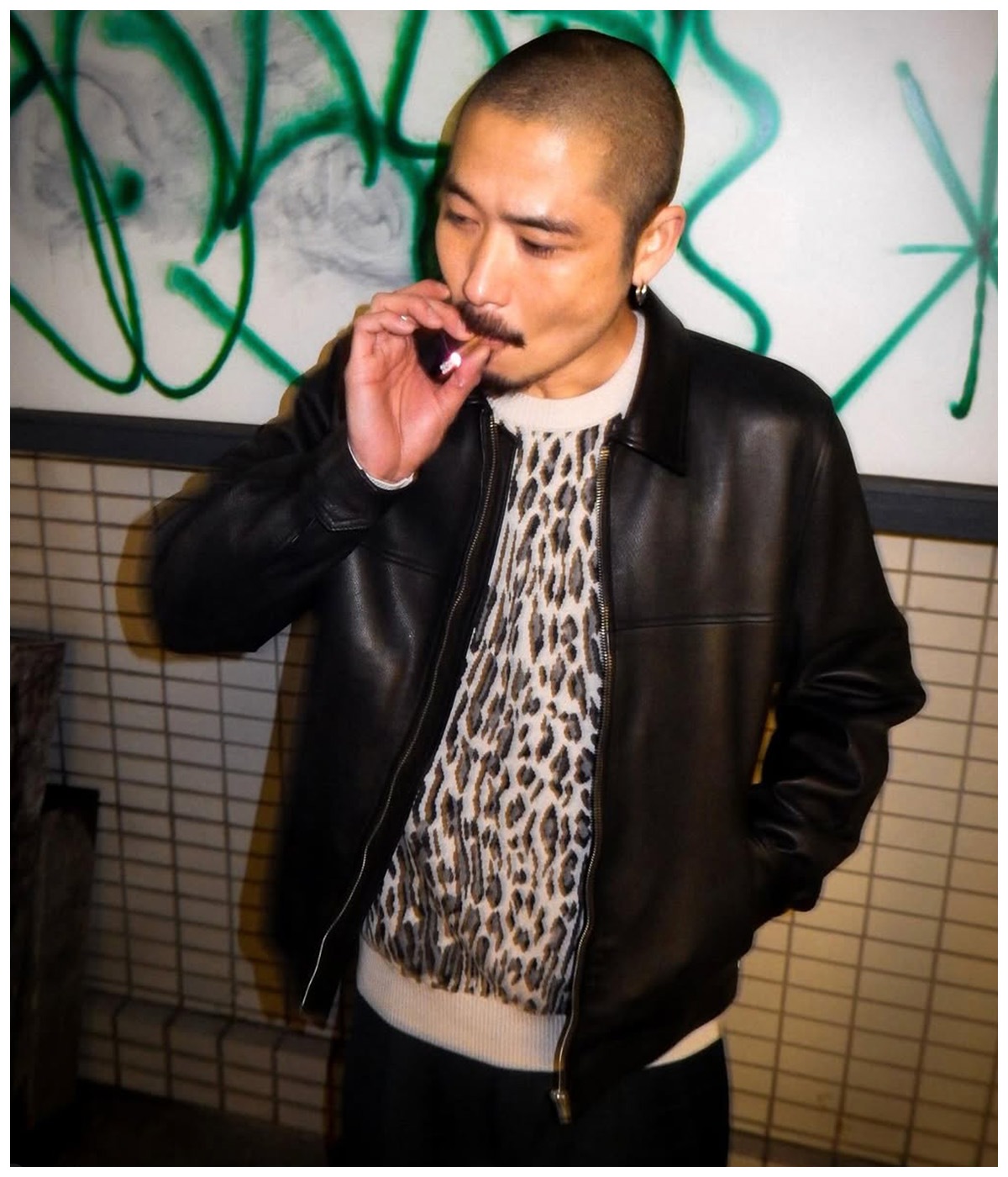 LEATHER SINGLE RIDERS JACKET (TYPE-2)【BLACK】