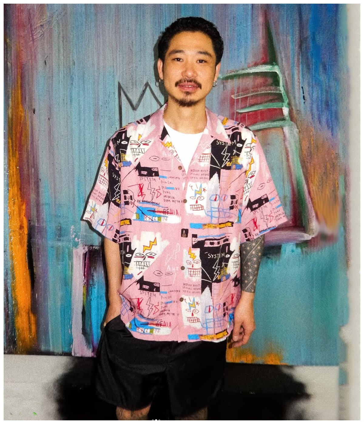 JEAN-MICHEL BASQUIAT / HAWAIIAN SHIRT (TYPE-3)【ONE】｜WACKO MARIA