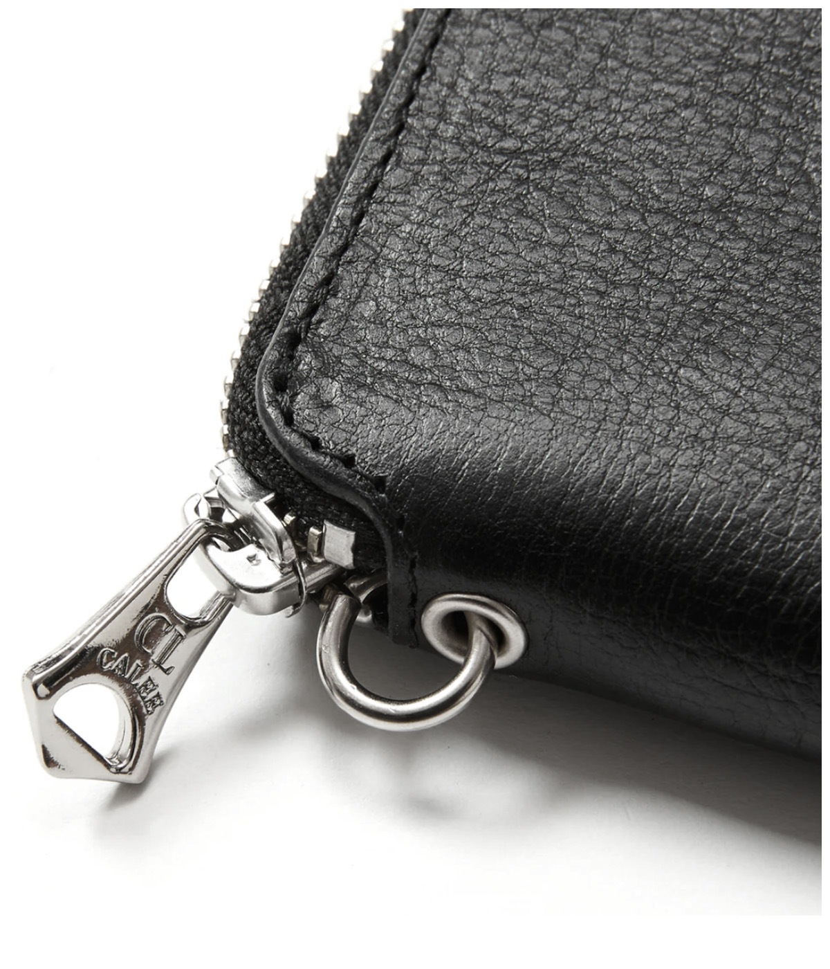 STUDS LEATHER ZIP MULTI WALLET【BLACK】｜CALEE｜MELTING POT（正規
