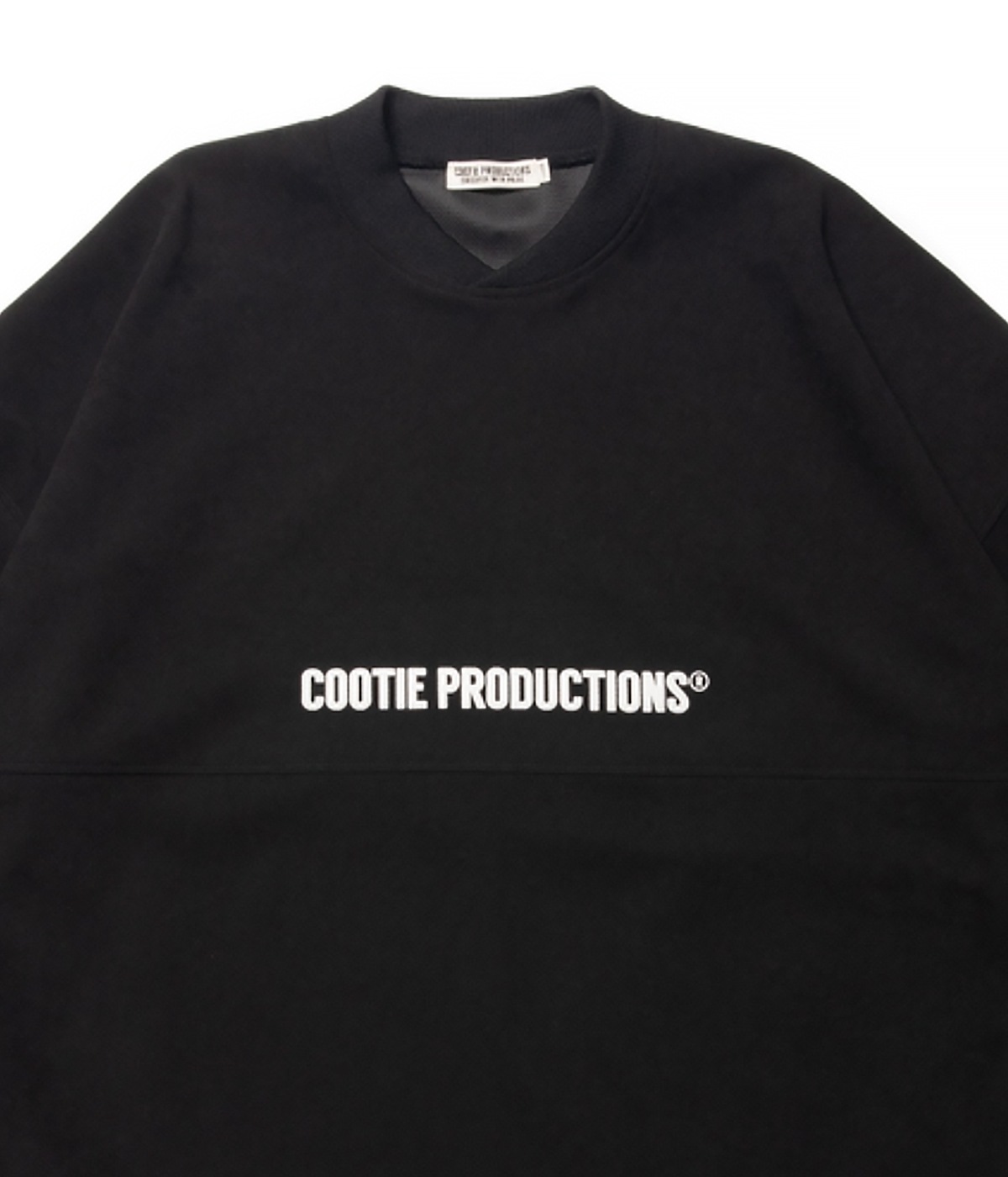 Polyester Velour Football L/S Tee【BLACK】｜COOTIE