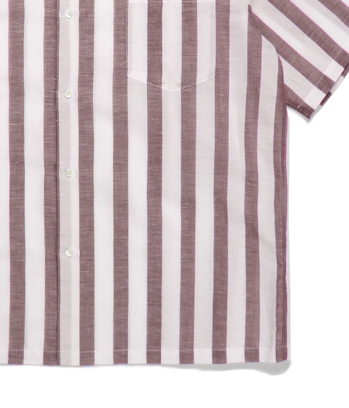 WACKO MARIA ワコマリア SOKTAS STRIPED シャツ SOKTAS / STRIPED REGULAR COLLAR SHIRT S/S (TYPE-1)【BROWN