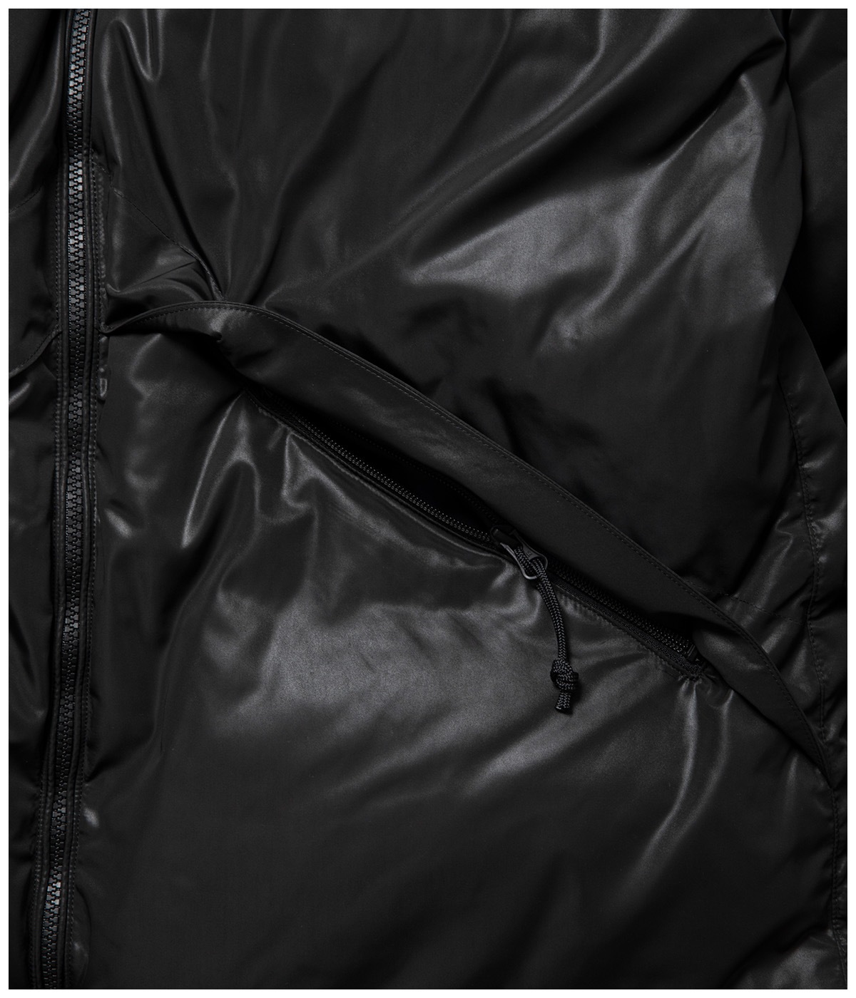 Glossy Shell Down Jacket【BLACK】