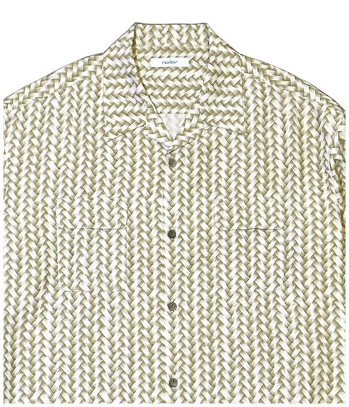AJIRO BAMBOO L/S HAWAIIAN SHIRT【KHAKI】