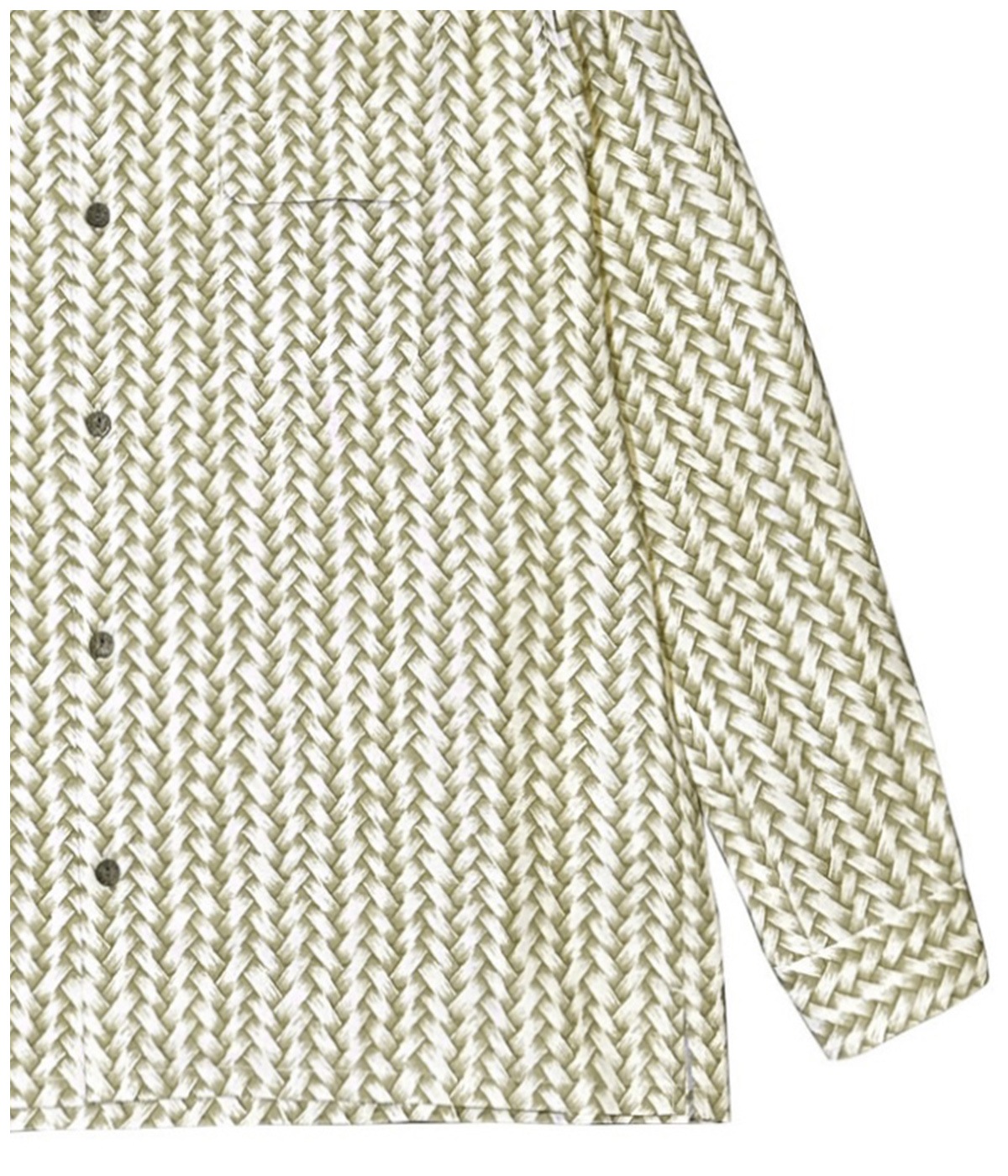 AJIRO BAMBOO L/S HAWAIIAN SHIRT【KHAKI】