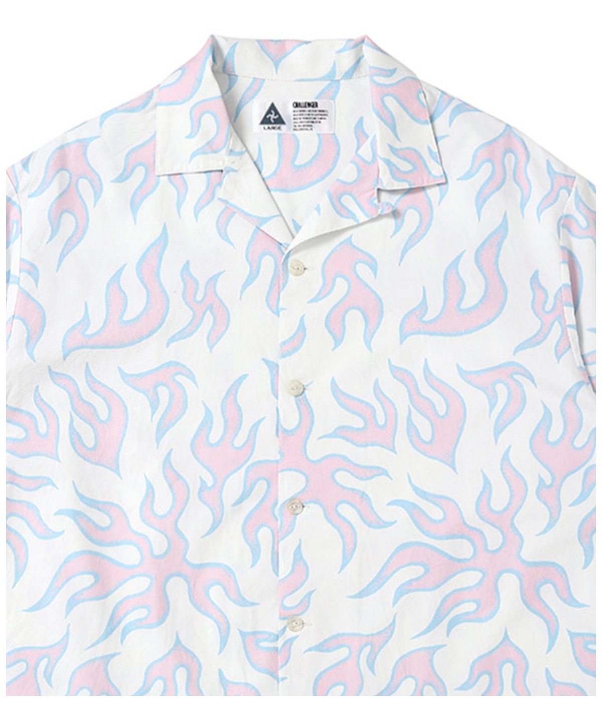 L【CHALLENGER】S/S FIRE SHIRT／新品タグ付／送料込 CHALLENGER S/S FIRE SHIRT