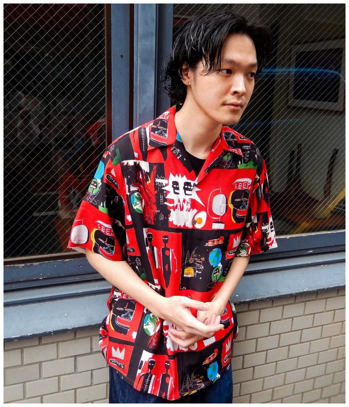 koooの古着さん専用ハルカミライ21世紀/アストロビスタ/ハッシャダイの丘から JEAN-MICHEL BASQUIAT / HAWAIIAN SHIRT (TYPE-2)【ONE】｜WACKO MARIA