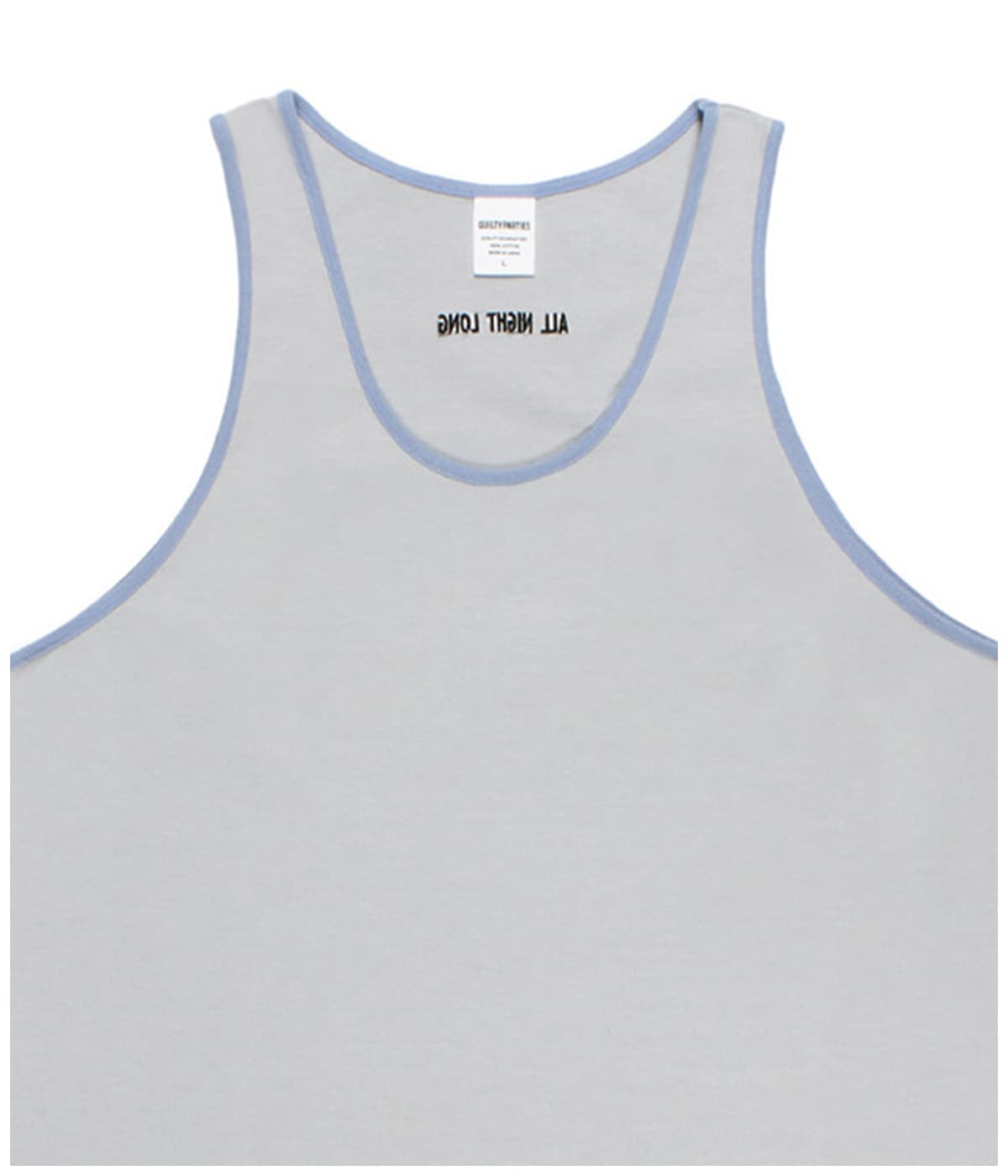 WASHED HEAVY WEIGHT RINGER TANK TOP【GRAY】