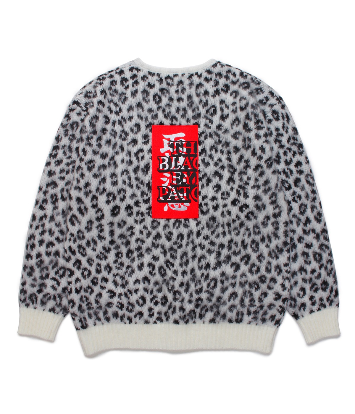 BlackEyePatch / LEOPARD HEAVY MOHAIR CARDIGAN【WHITE】｜WACKO