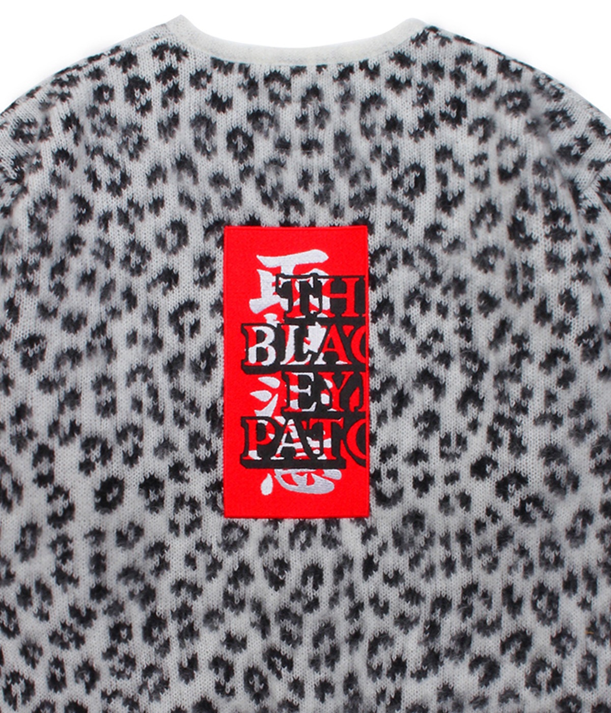 BlackEyePatch / LEOPARD HEAVY MOHAIR CARDIGAN【WHITE】｜WACKO