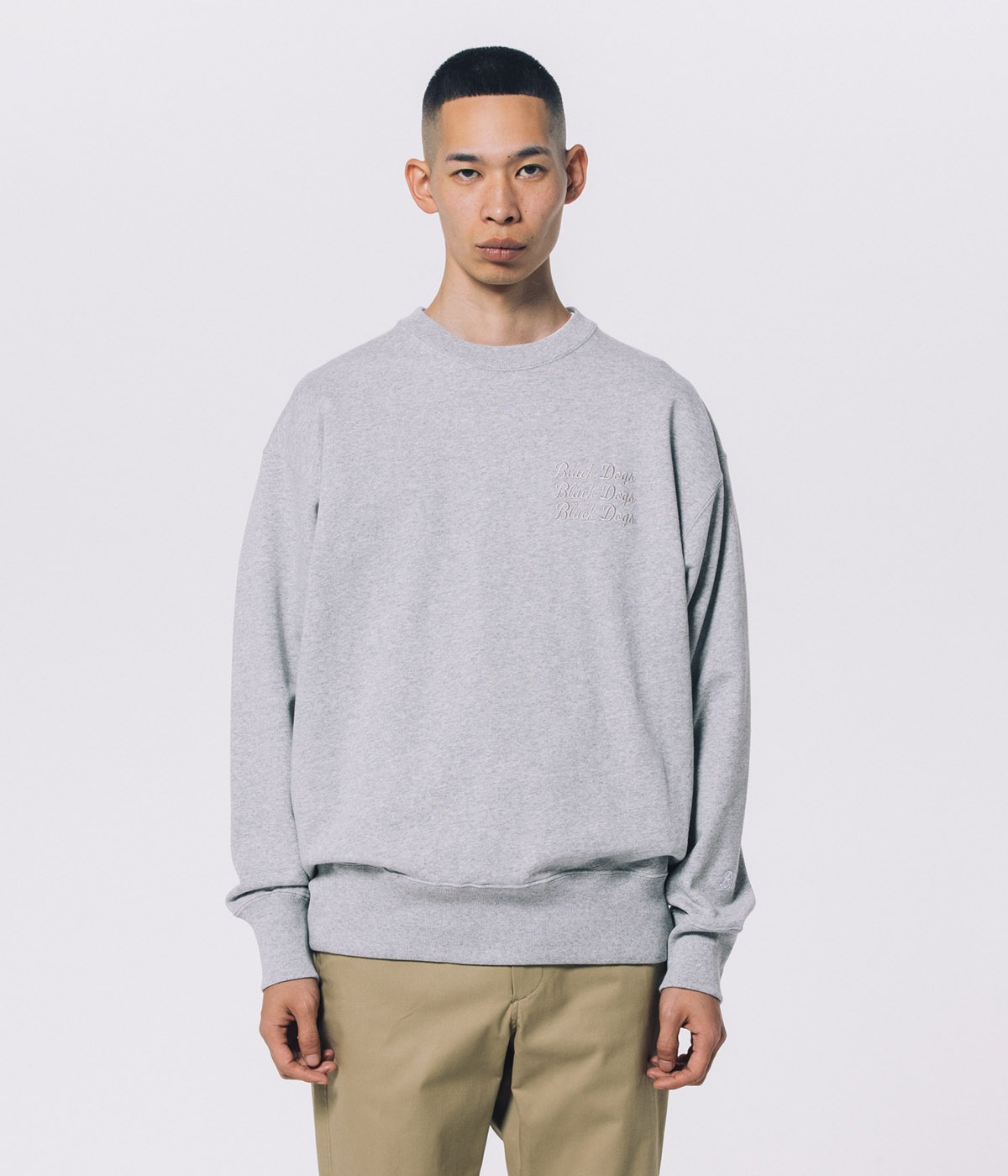 THREE LINE SWEATER【GRAY】