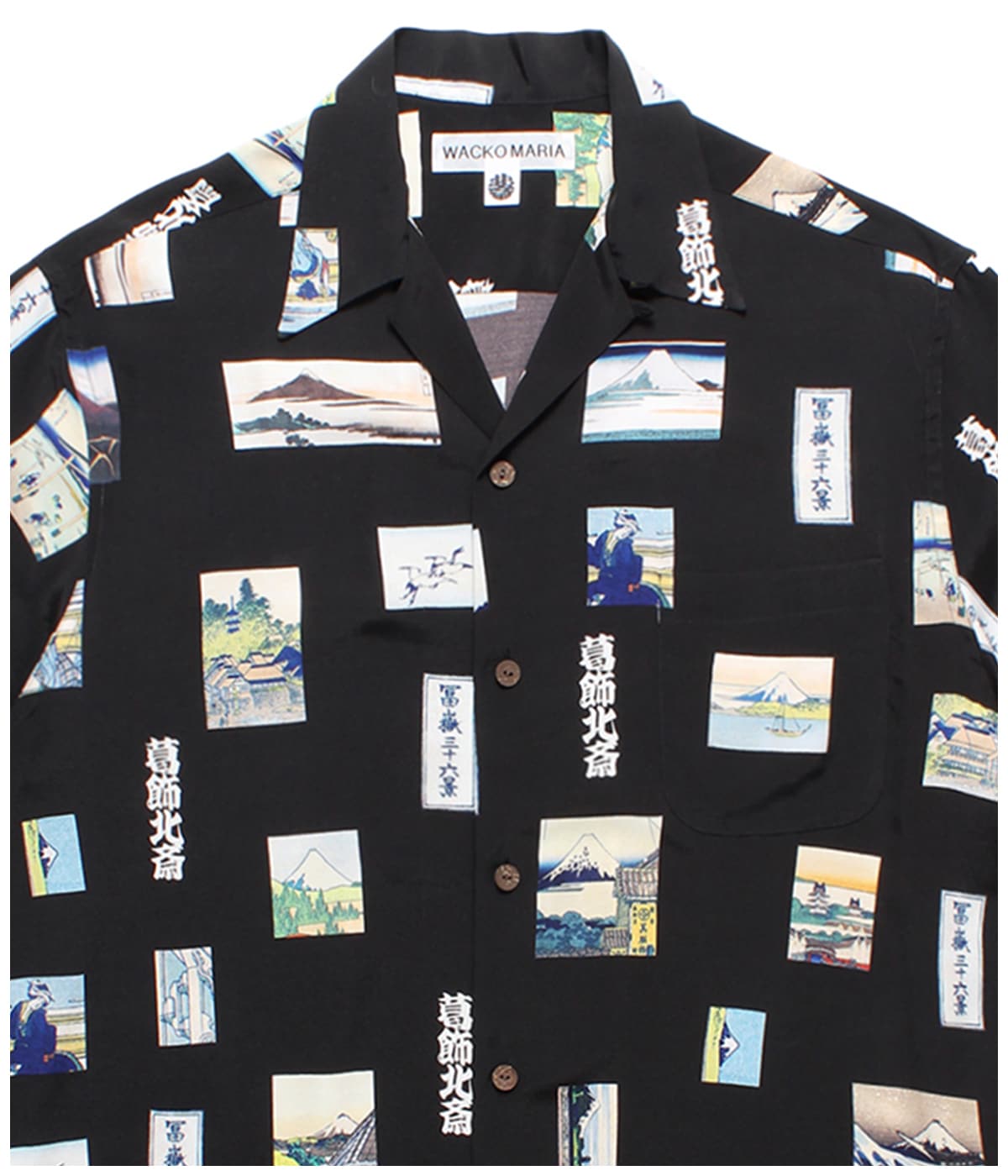 葛飾北斎 / HAWAIIAN SHIRT【BLACK】
