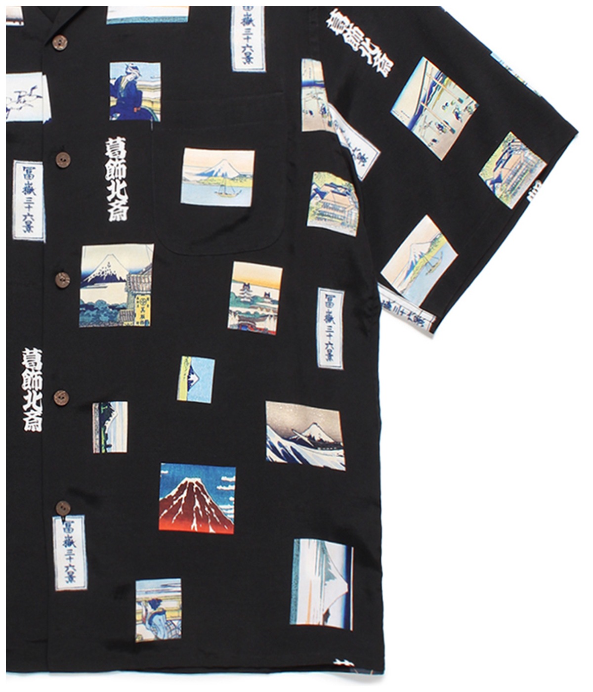葛飾北斎 / HAWAIIAN SHIRT【BLACK】