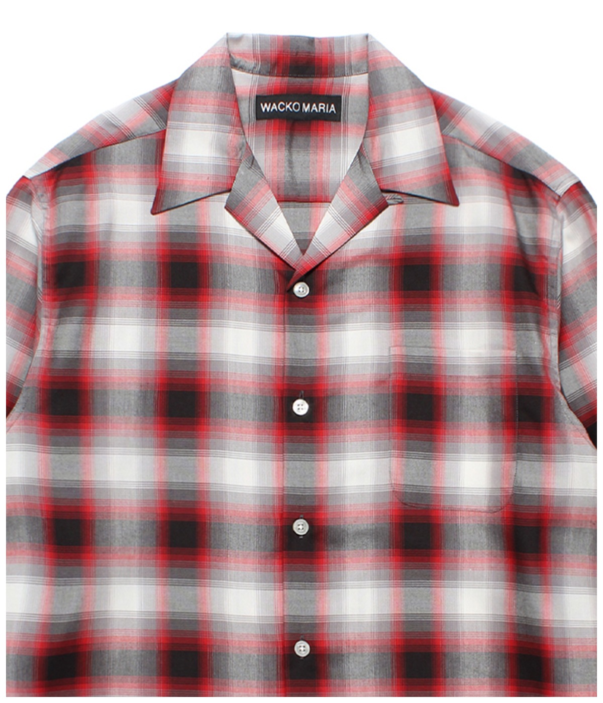 トップス WACKO MARIA OMBRE SHIRT WACKOMARIA《ワコマリア》OMBRE CHECK OPEN COLLAR SHIRT L/S