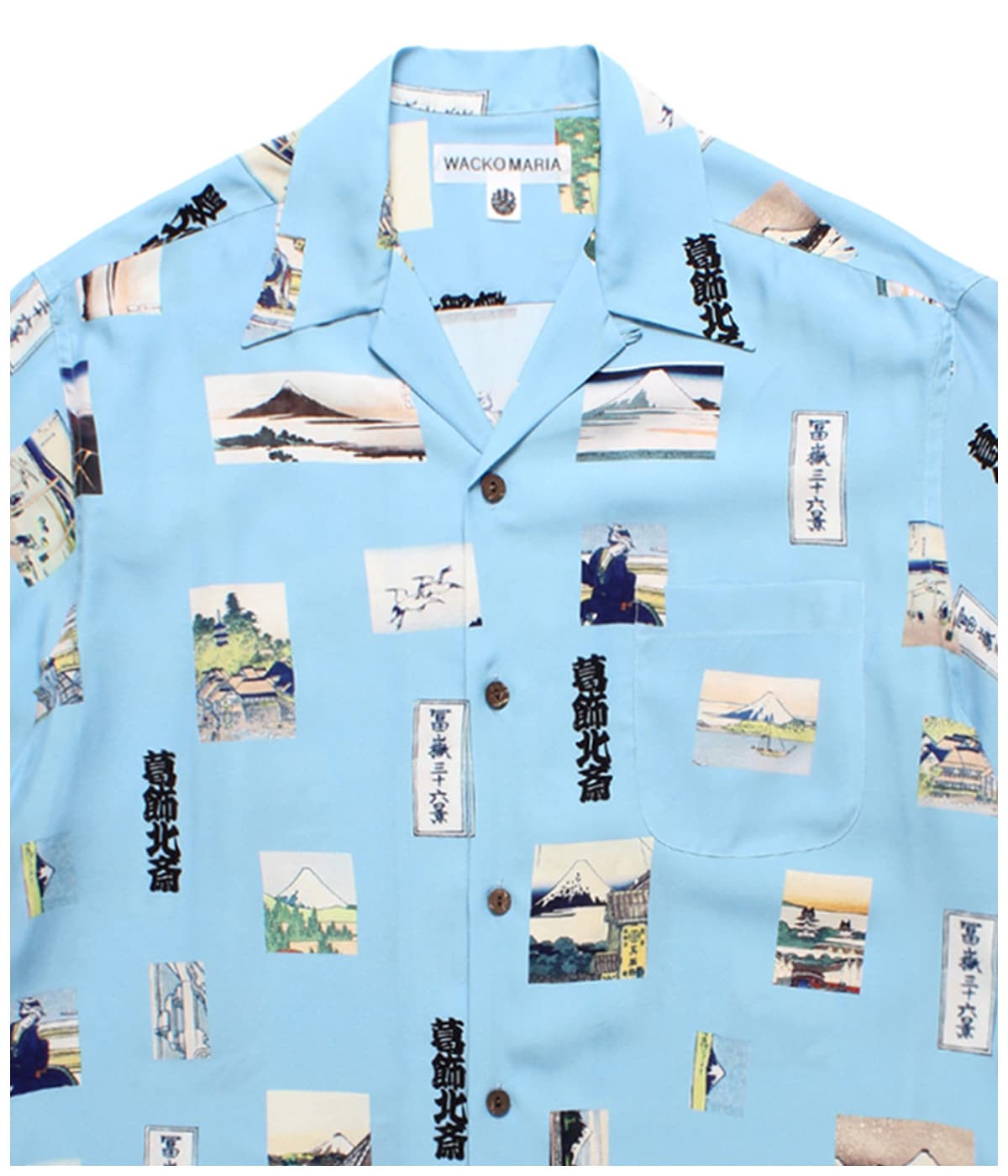 葛飾北斎 / HAWAIIAN SHIRT【L-BLUE】｜WACKO MARIA｜MELTING POT