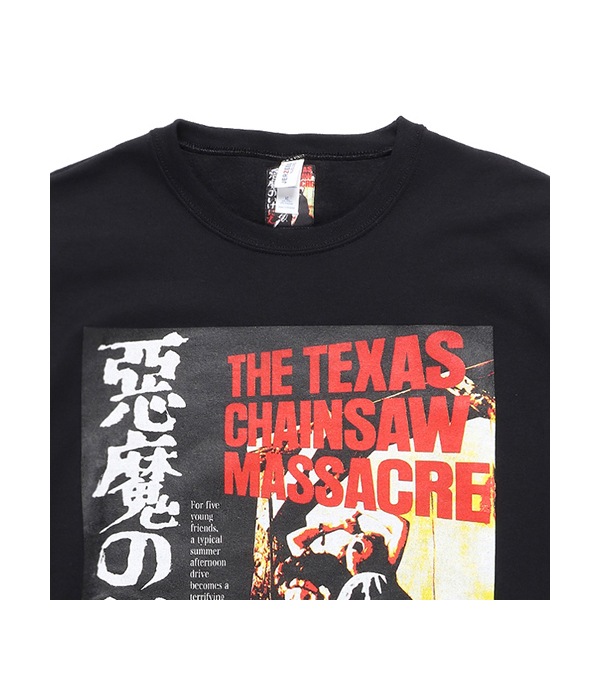 THE TEXAS CHAINSAW MASSACRE / CREW NECK SWEAT SHIRT (TYPE-2)【BLACK】