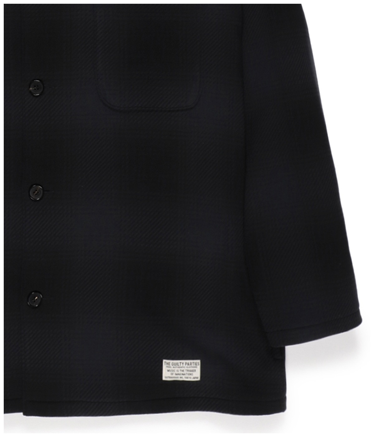 CHECK FLEECE SHIRT JACKET【BLACK】｜WACKO MARIA｜MELTING POT（正規