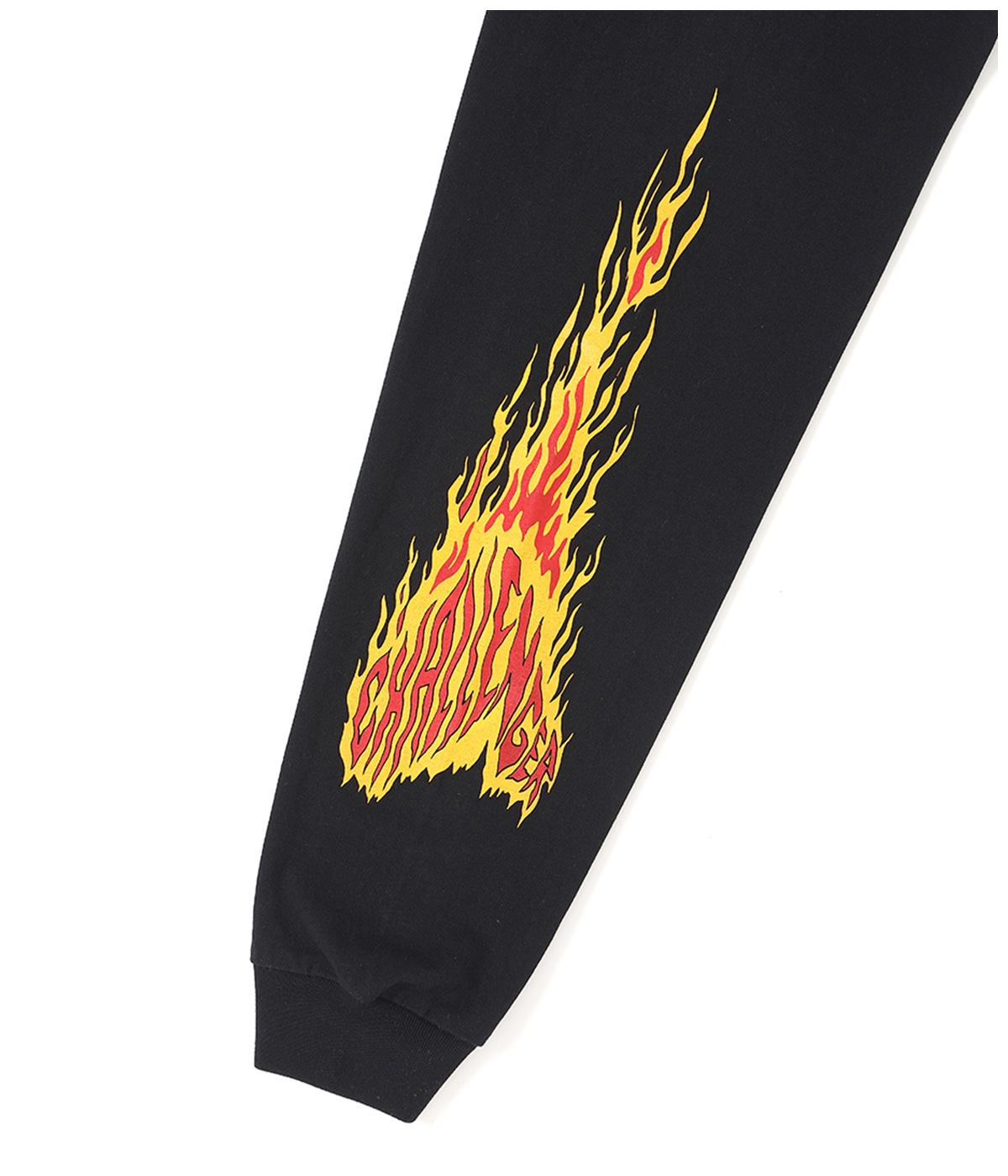 L/S SNAKING LOGO TEE【BLACK】