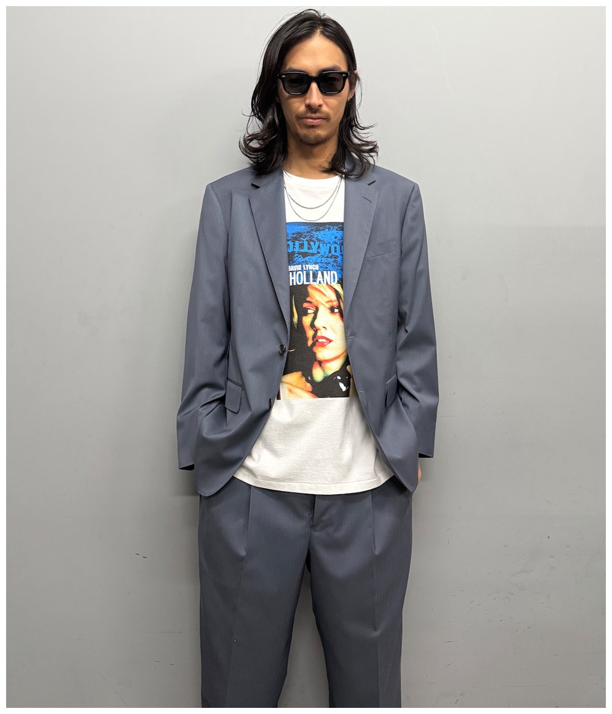 MULHOLLAND DRIVE / WASHED HEAVY WEIGHT T-SHIRT (TYPE-2)【WHITE