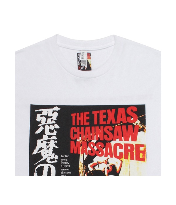 THE TEXAS CHAINSAW MASSACRE / CREW NECK T-SHIRT (TYPE-3)【WHITE