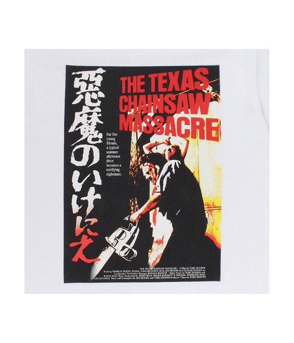 THE TEXAS CHAINSAW MASSACRE / CREW NECK T-SHIRT (TYPE-3)【WHITE