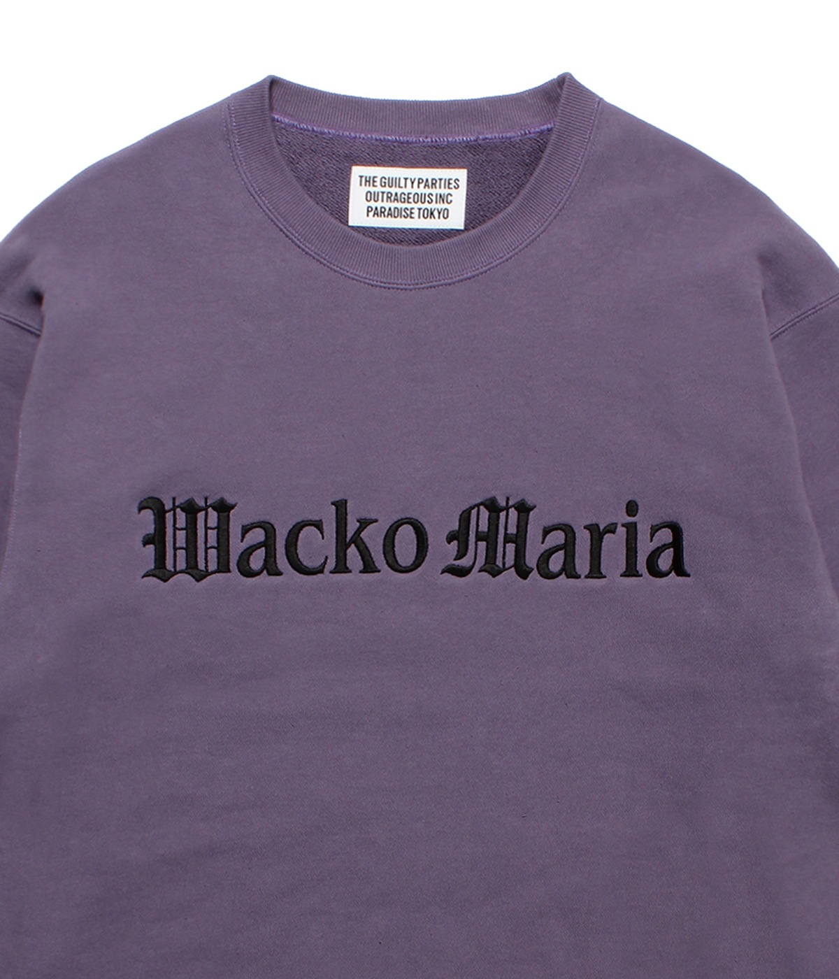 MIDDLE WEIGHT CREW NECK SWEAT SHIRT【PURPLE】｜WACKO MARIA