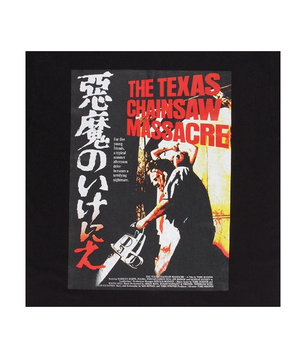 THE TEXAS CHAINSAW MASSACRE / CREW NECK T-SHIRT (TYPE-3)【BLACK