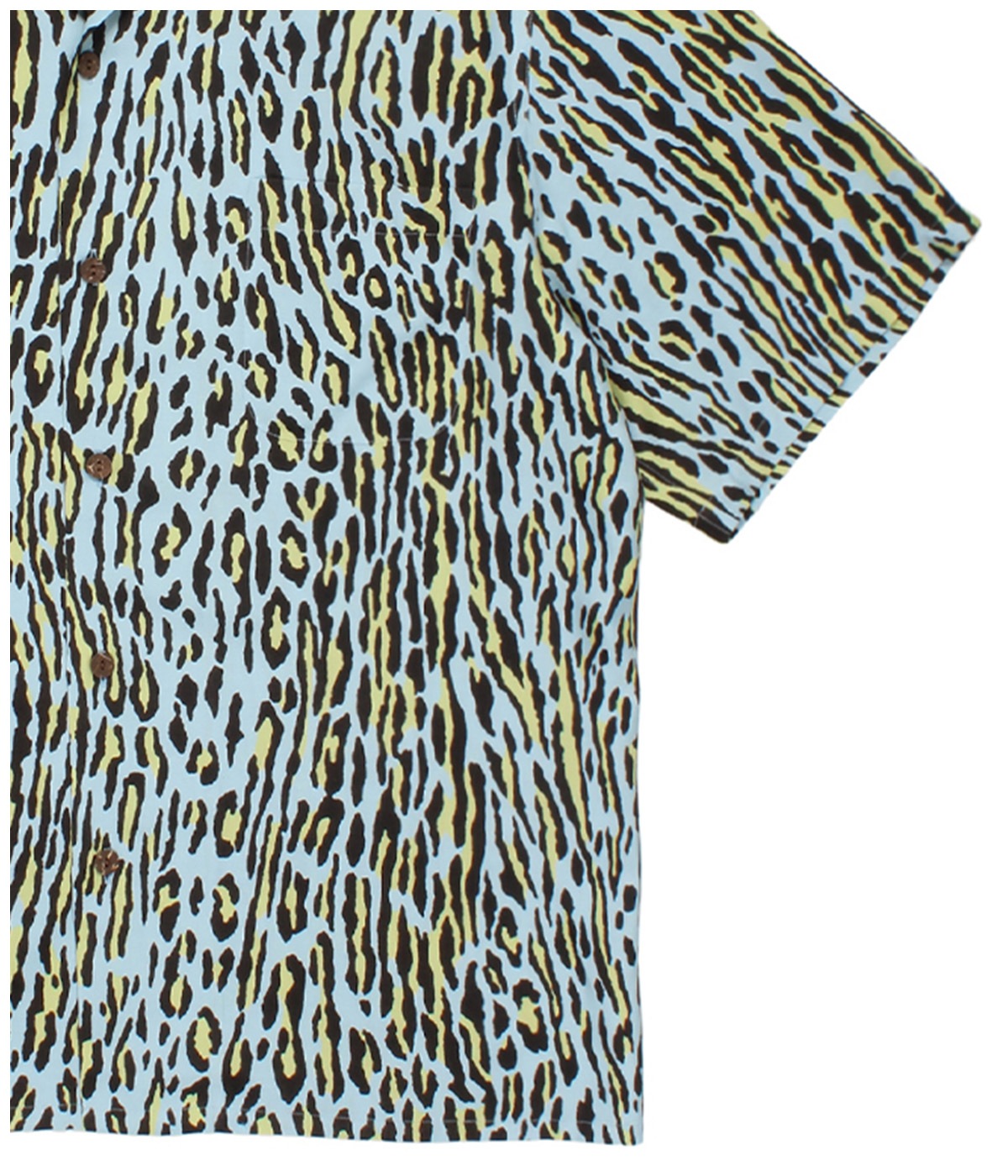 LEOPARD HAWAIIAN SHIRT (TYPE-4)【L-BLUE】