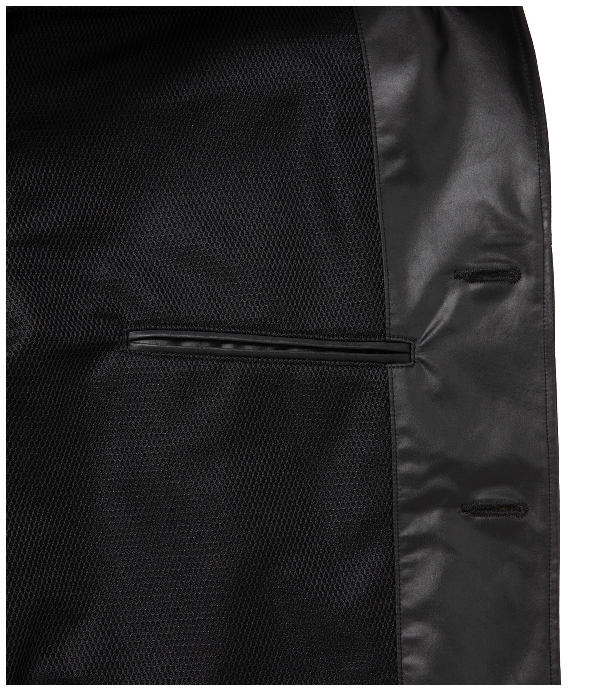 Damp Coated Satin Car Coat【BLACK】