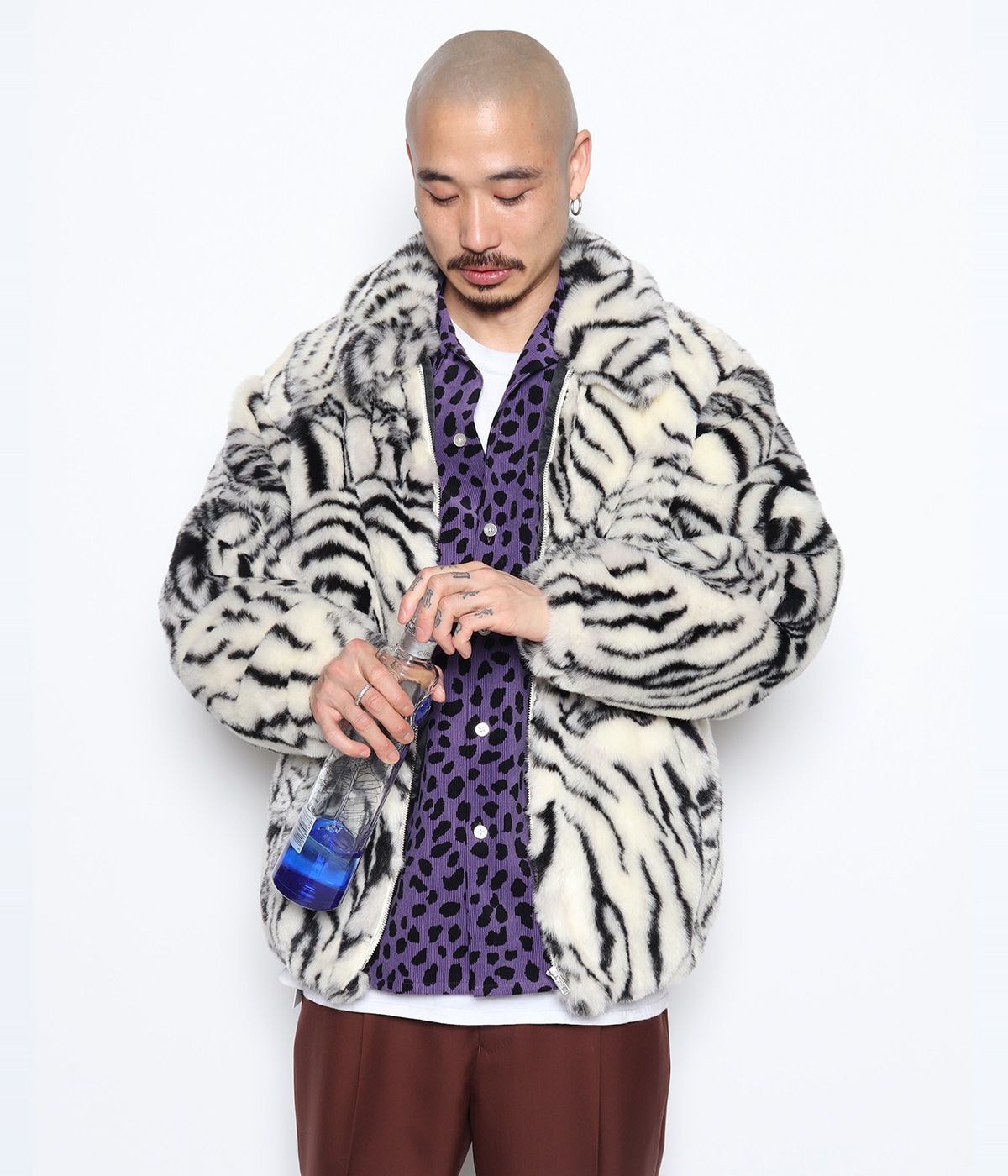 MACKO MARIA ワコマリア レオパード オープンカラー L パープル LEOPARD OPEN COLLAR SHIRT (TYPE-1)【PURPLE】｜WACKO MARIA｜MELTING