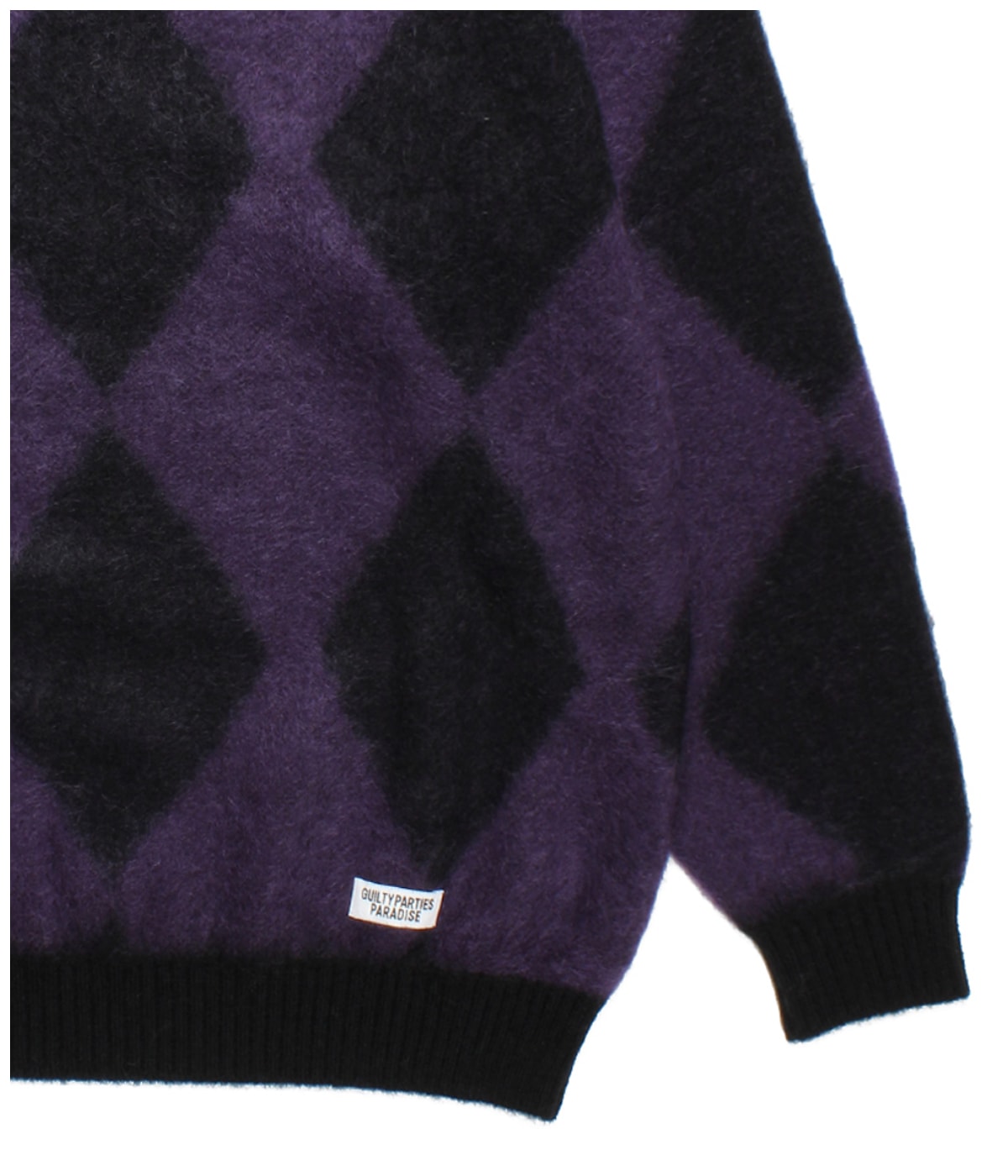 DIAMOND MOHAIR KNIT SWEATER【PURPLE】｜WACKO MARIA｜MELTING POT