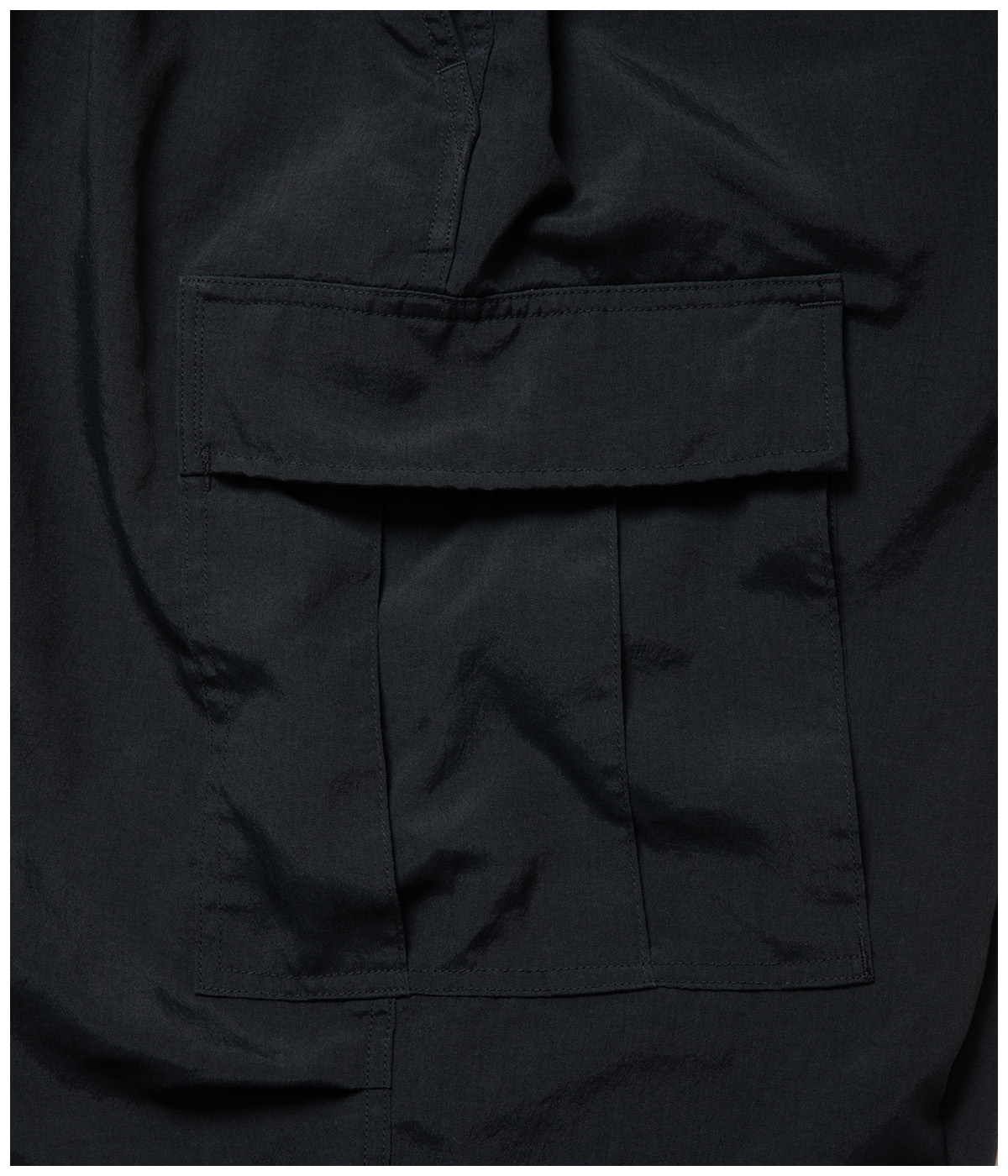Polyester Canvas Error Fit Cargo Easy Pants【BLACK】｜COOTIE