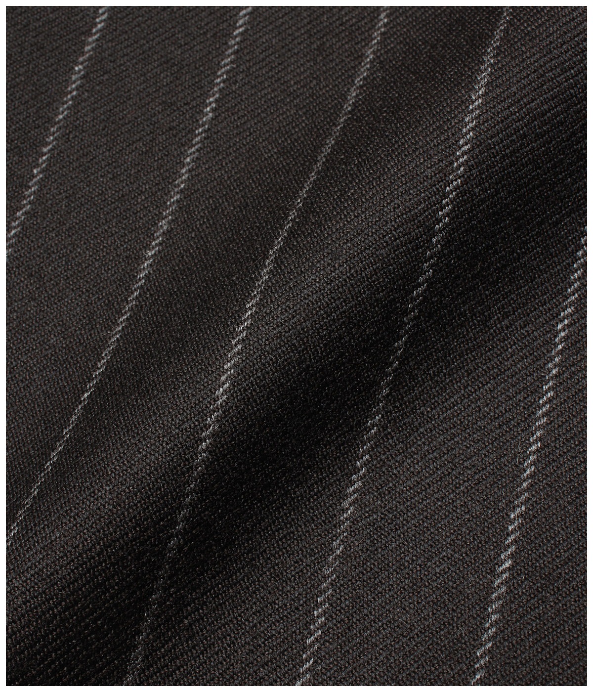 DORMEUIL / STRIPED PLEATED TROUSERS (TYPE-1) -GRAY STRIPE-【BLACK