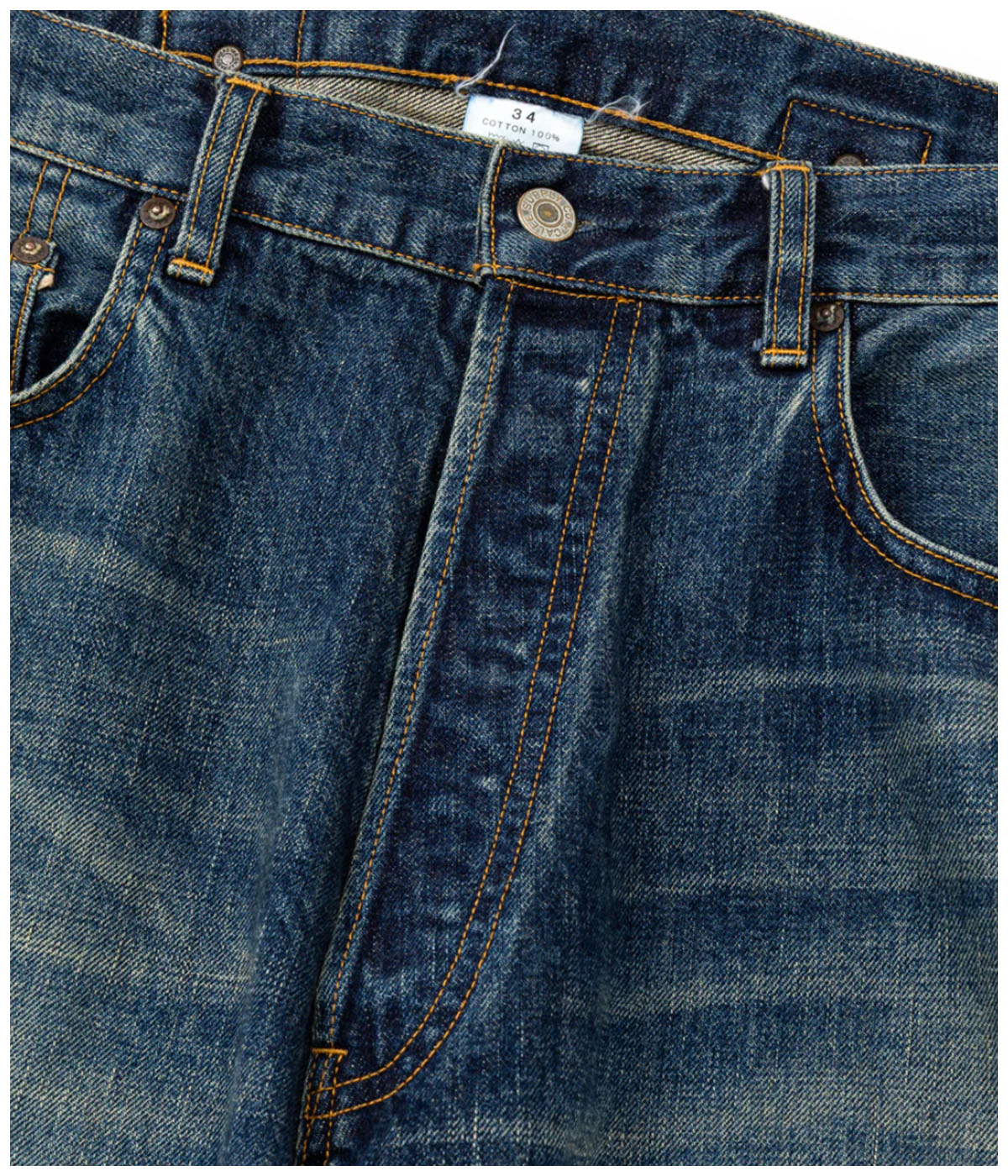 VINTAGE REPRODUCT DENIM PANTS -USED- 【USED INDIGO BLUE】