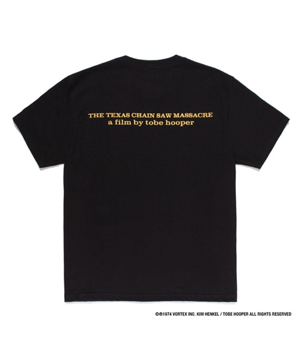 THE TEXAS CHAINSAW MASSACRE / CREW NECK T-SHIRT (TYPE-2)【BLACK】
