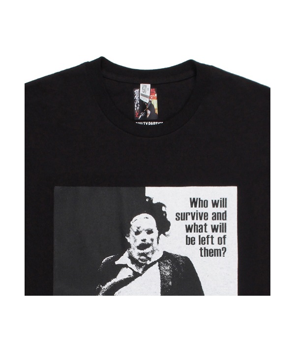 THE TEXAS CHAINSAW MASSACRE / CREW NECK T-SHIRT (TYPE-2)【BLACK】