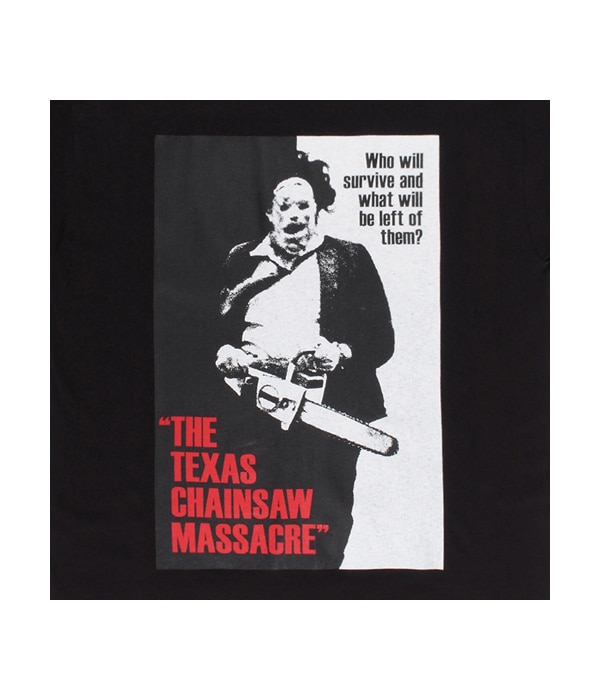THE TEXAS CHAINSAW MASSACRE / CREW NECK T-SHIRT (TYPE-2)【BLACK】